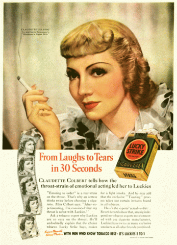 Claudette Colbert Ad